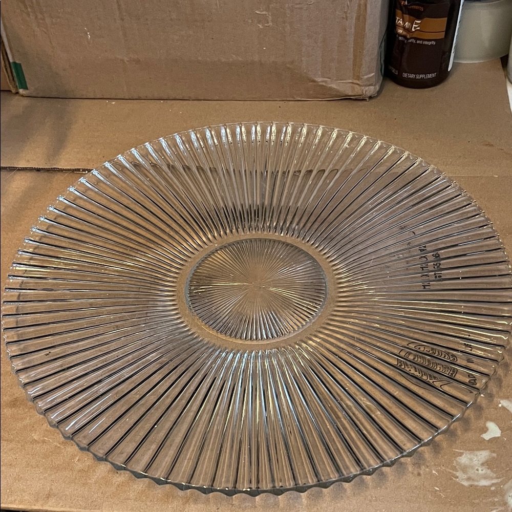 Radiant Clear Glass Serving Plate Heisey
